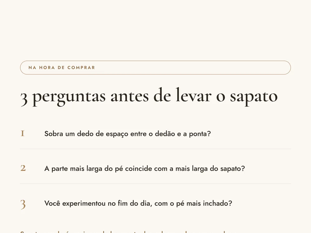 3 perguntas pra fazer antes de comprar um sapato